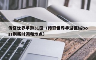 传奇世界手游31区（传奇世界手游区域boss刷新时间和地点）